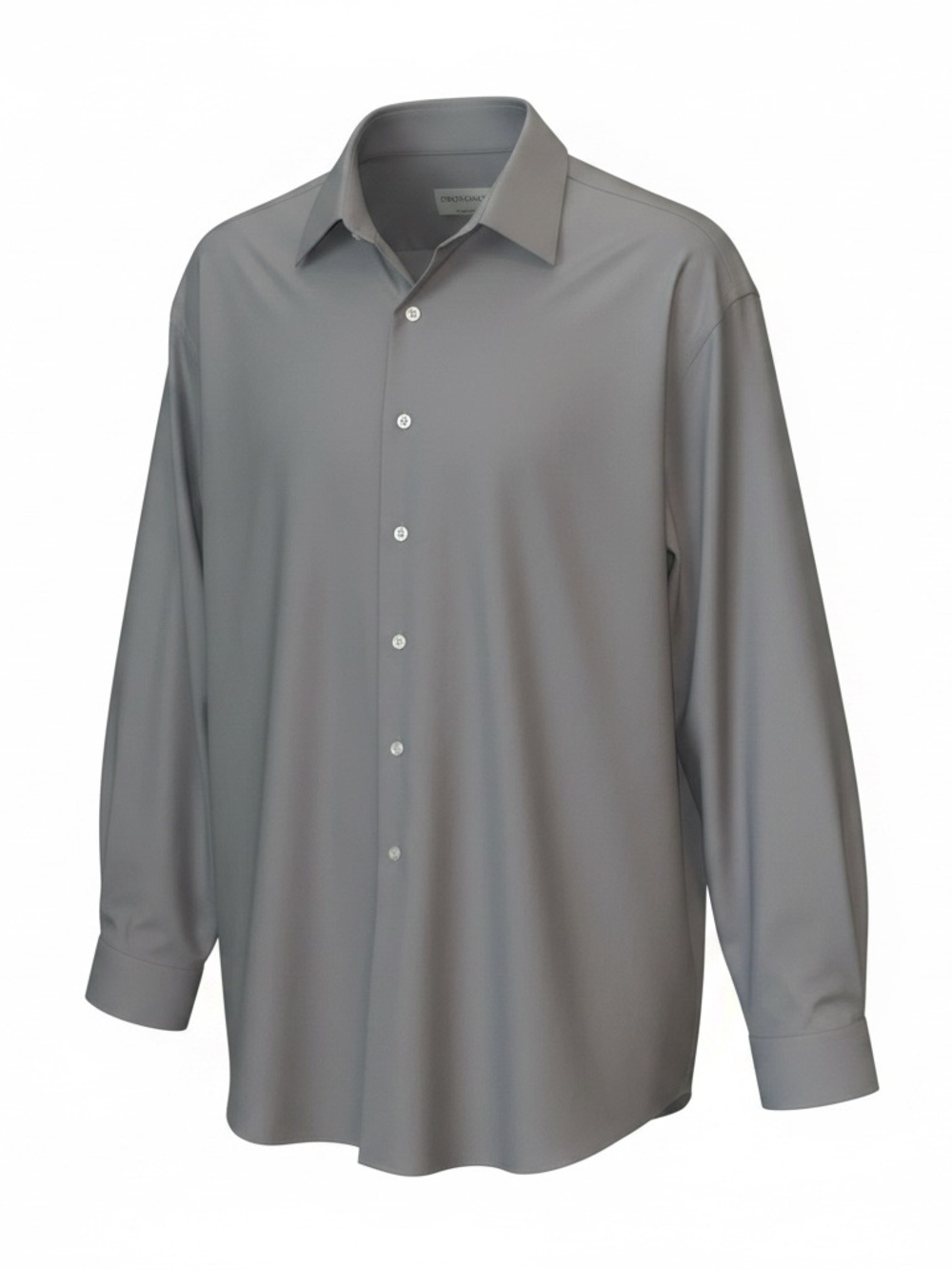 Pronto • Uomo men’s long sleeve grey cotton, button down shirt. SZ-18 34/35 GUC